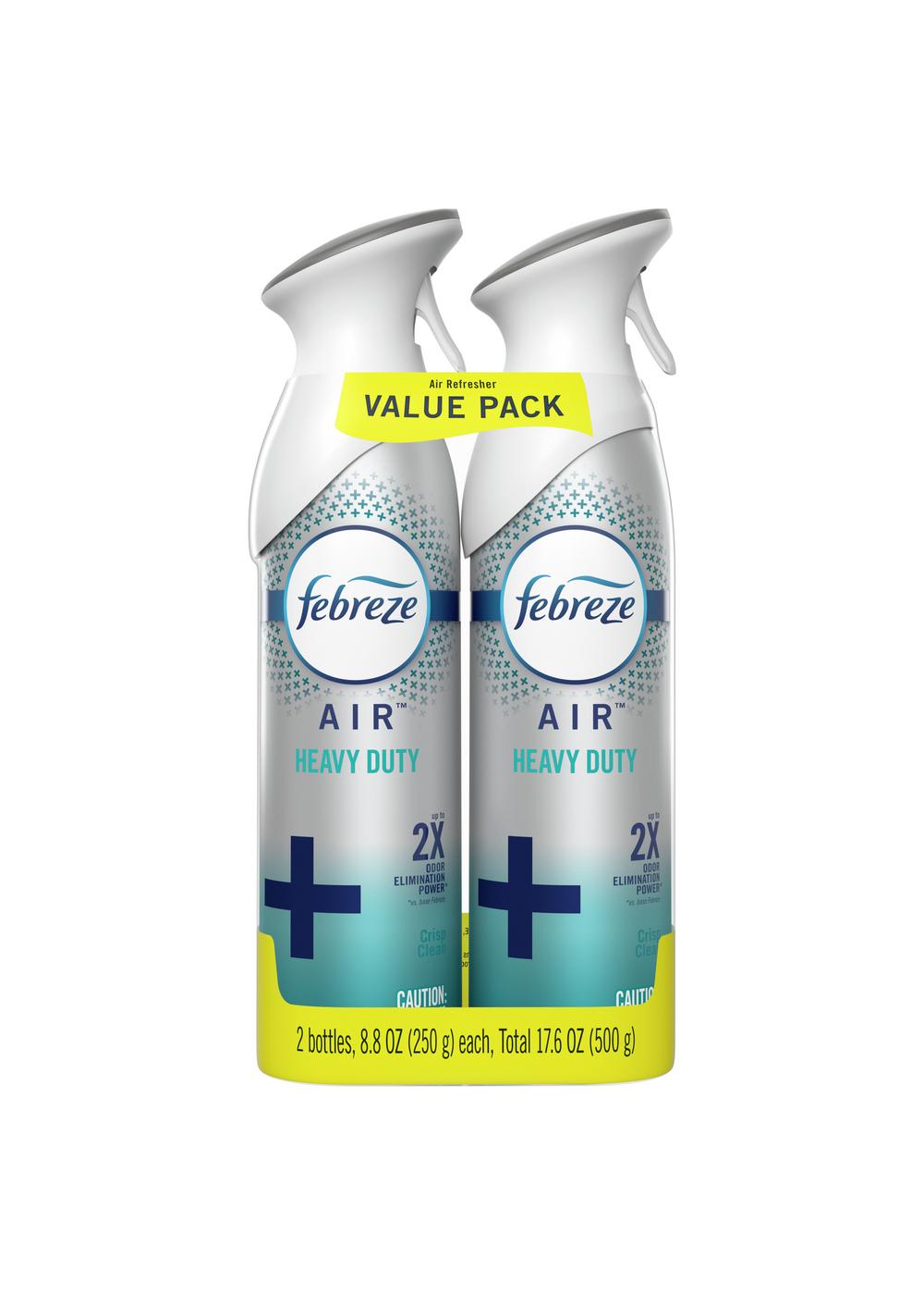 Febreze Air Heavy Duty Odor Eliminating Spray Crisp Clean Shop Air fresheners at H E B