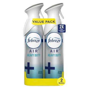 Febreze Air Heavy Duty Odor-Fighting Spray - Crisp Clean, 2 ct