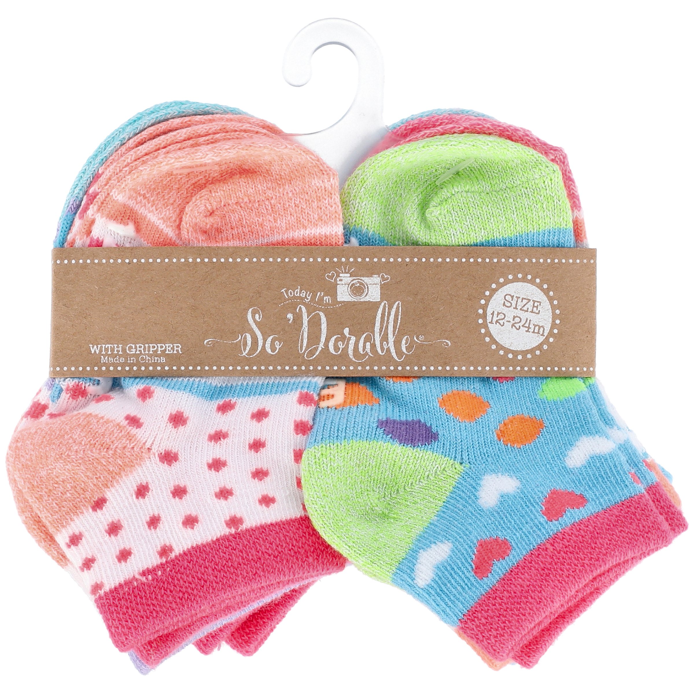 So 'Dorable Girls Ankle Socks with Gripper, 1224m Shop Socks at HEB