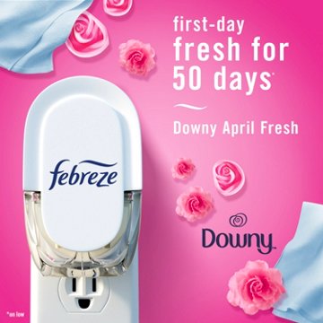 Febreze Plug In Air Freshener Odor-Fighting Scented Oil Refill - Downy April Fresh Scent