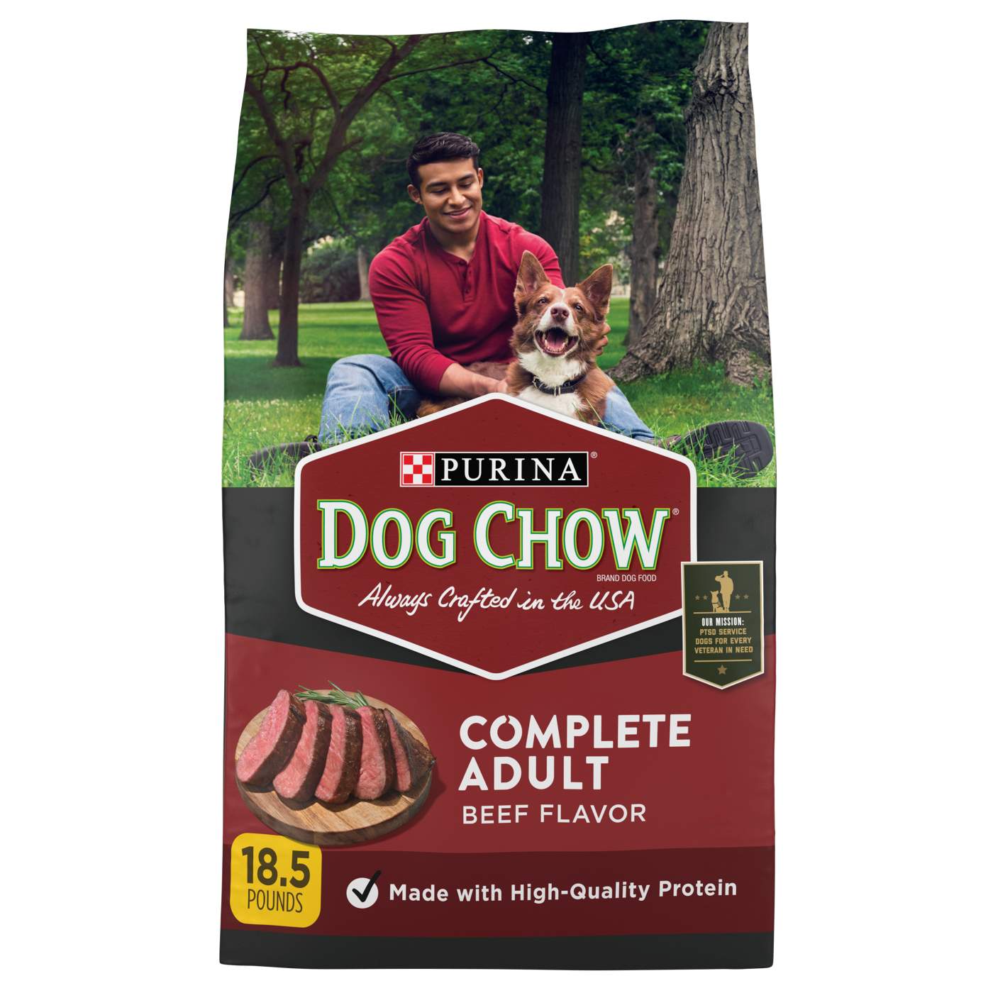 Dog Chow Purina Dog Chow Complete Adult Dry Dog Food Kibble Beef Flavor; image 1 of 7