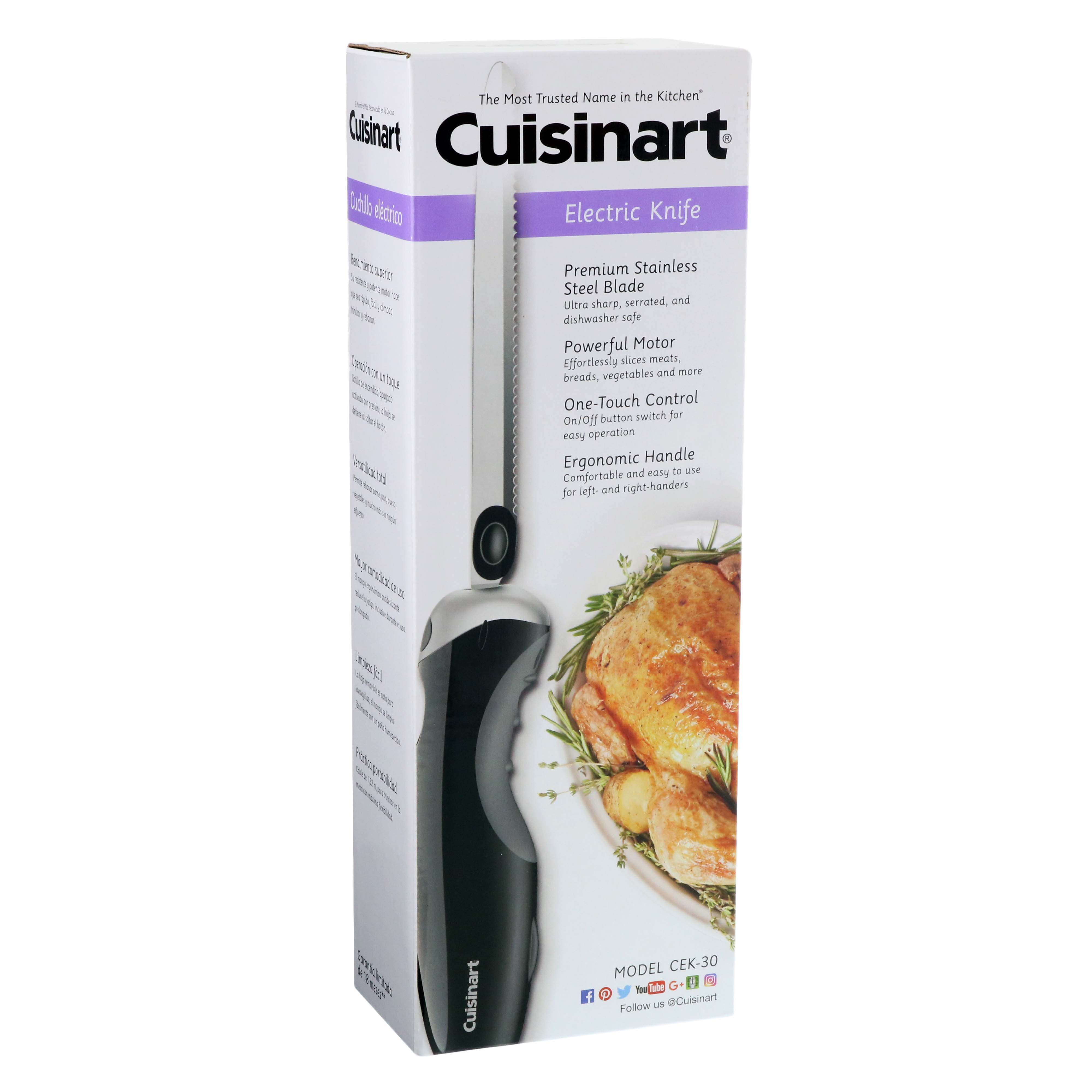 Cuisinart CEK-30 Serrated Electric Knife, Black/Stainless