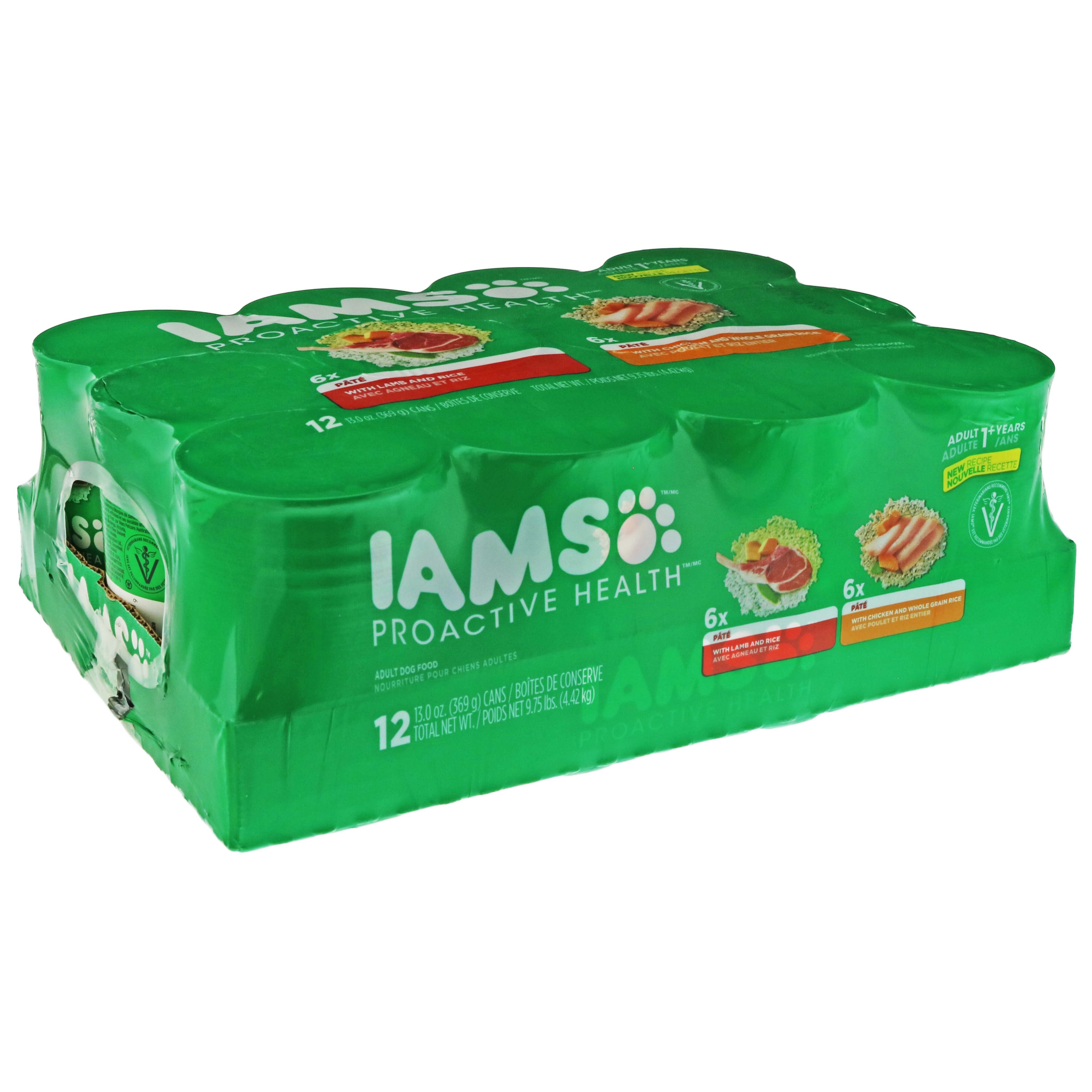 Iams ProActive Health Beef and Chicken Dog Food, Adult 1+ Years, 12 ct Shop Food at HEB