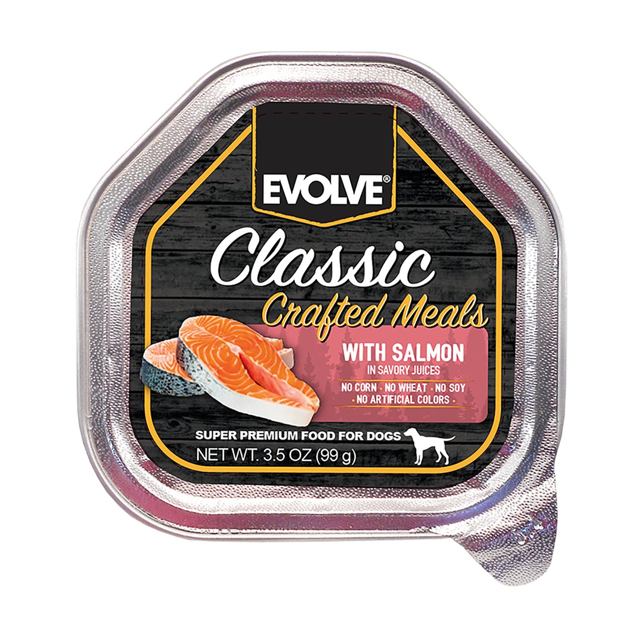 Evolve Classic Crafted Meals with Salmon in Savory Juices Shop Dogs at HEB