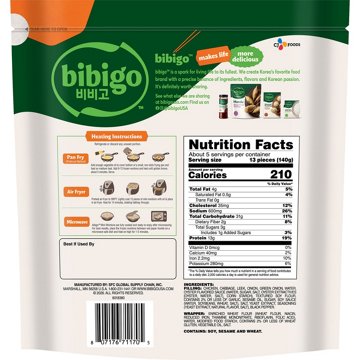 bibigo Frozen Mini Wontons Chicken & Vegetable Dumplings, 24 oz