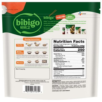 bibigo Frozen Mini Wontons Pork & Vegetable Dumplings, 24 oz