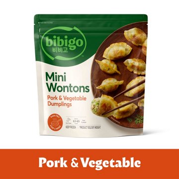 bibigo Frozen Mini Wontons Pork & Vegetable Dumplings, 24 oz