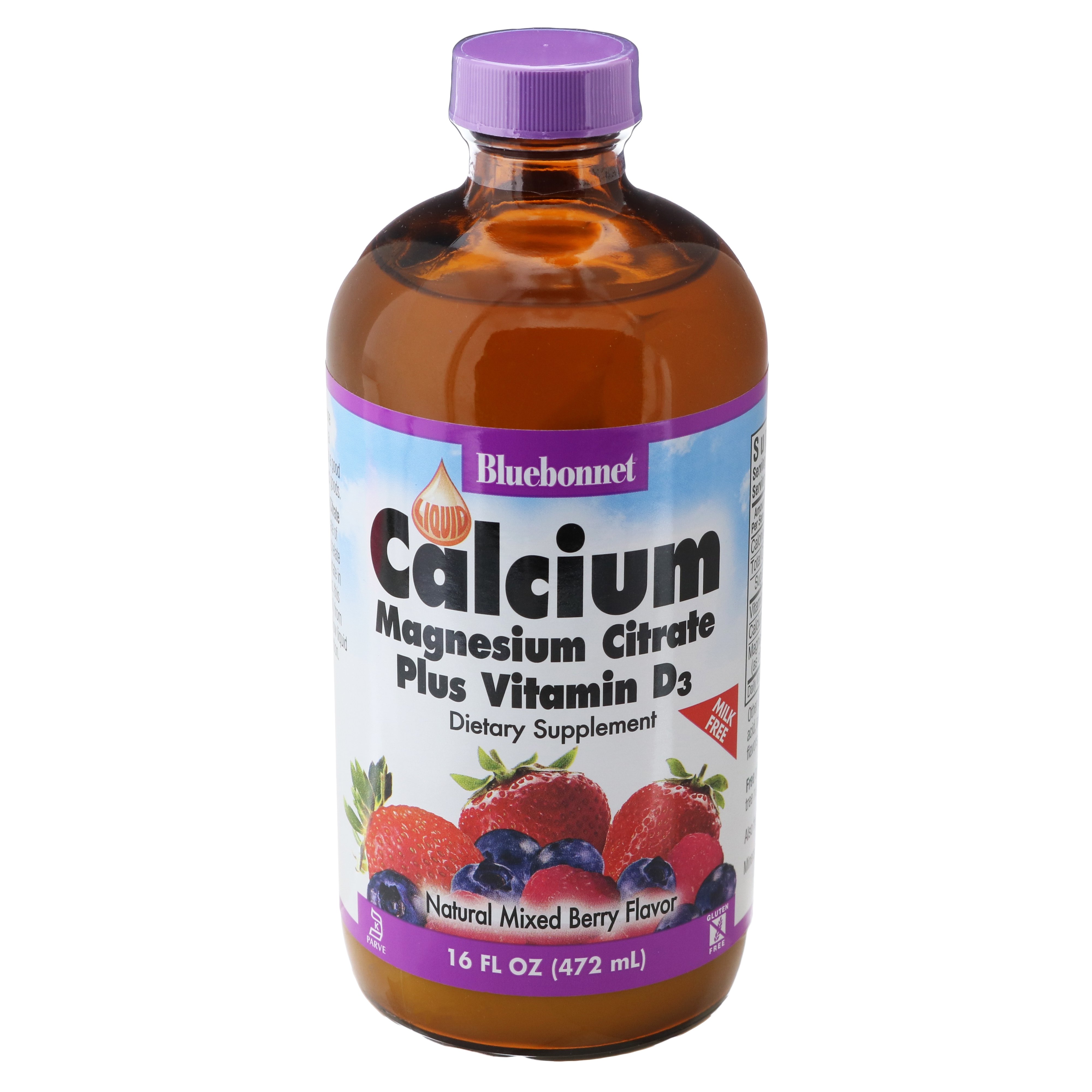 Bluebonnet Liquid Calcium Magnesium Citrate Mixed Berry - Shop Minerals ...