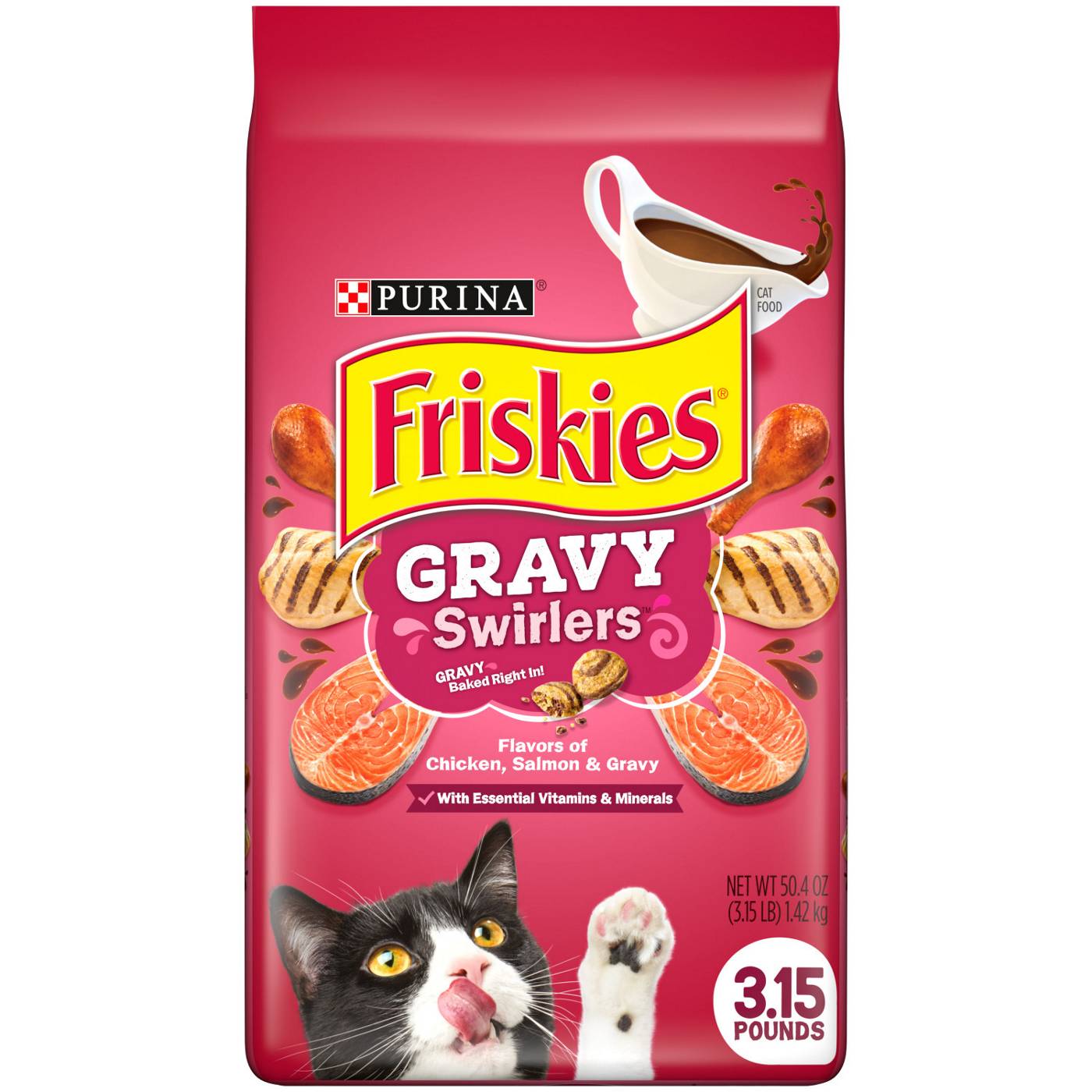 Friskies Purina Friskies Dry Cat Food, Gravy Swirlers; image 1 of 10