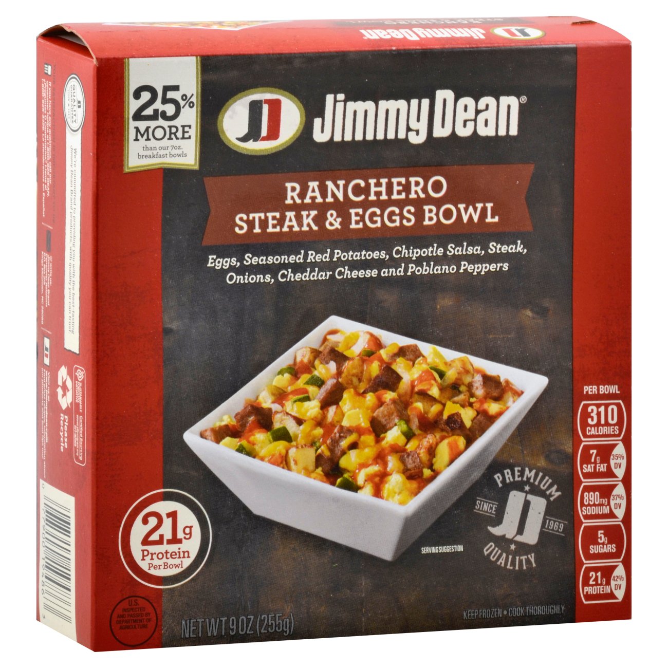 Jimmy Dean Ranchero Steak & Eggs Bowl - Shop Entrees & sides at H-E-B