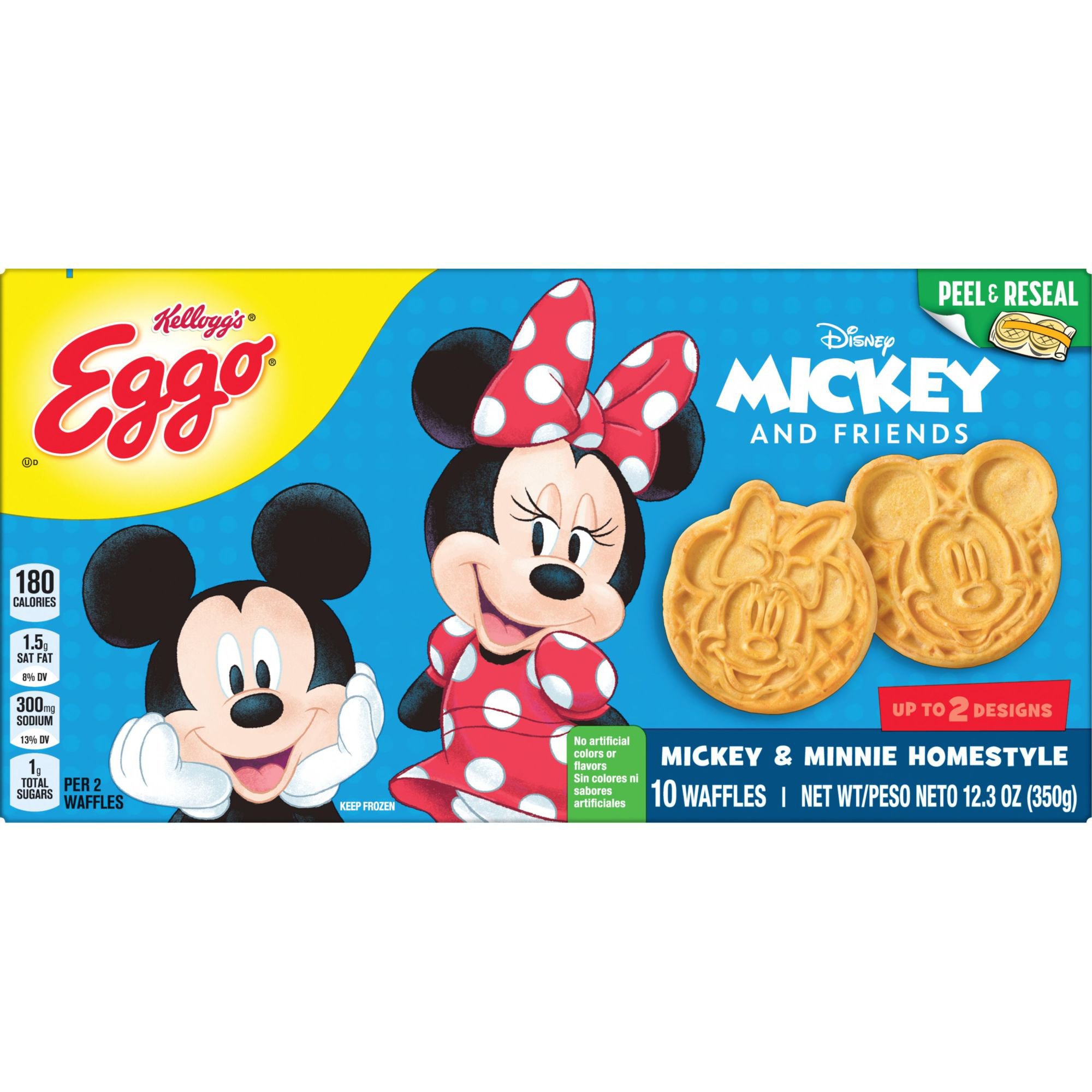 Eggo Disney Mickey Mouse Frozen Waffles Homestyle Shop Entrees Sides At H E B