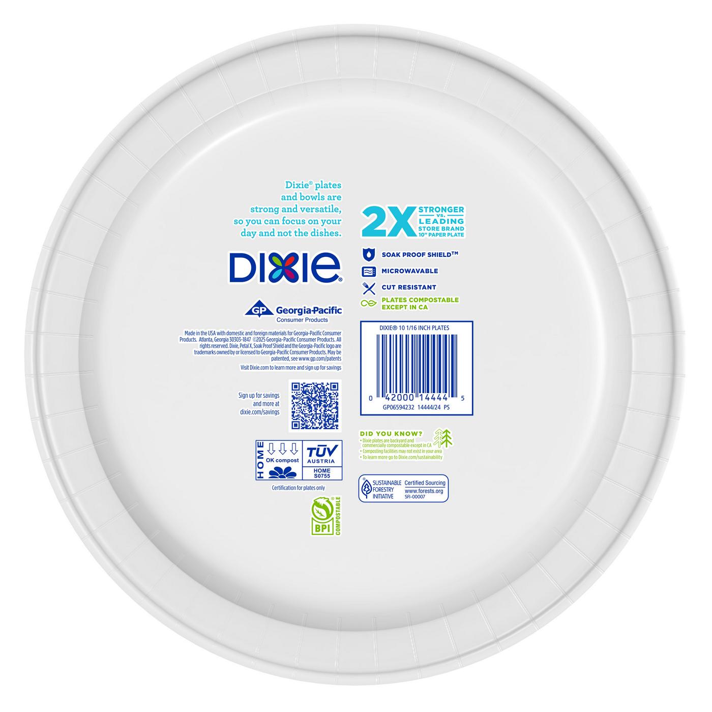 Dixie 10 in Disposable Paper Plates; image 2 of 7
