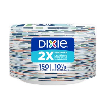 Dixie 10 in Disposable Paper Plates, 150 ct