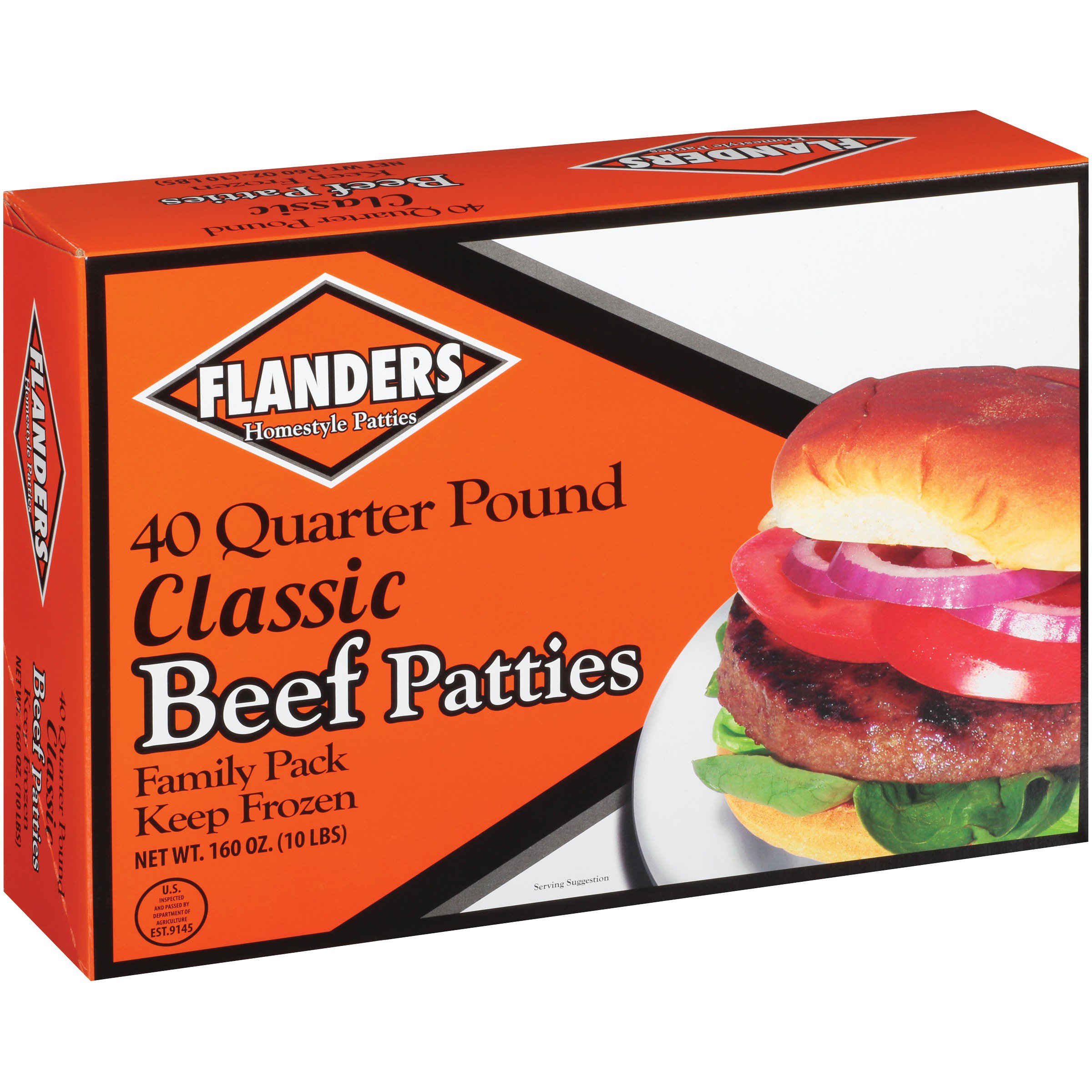 Flanders Classic Beef Patties Family Pack - Shop Beef & veal at H-E-B