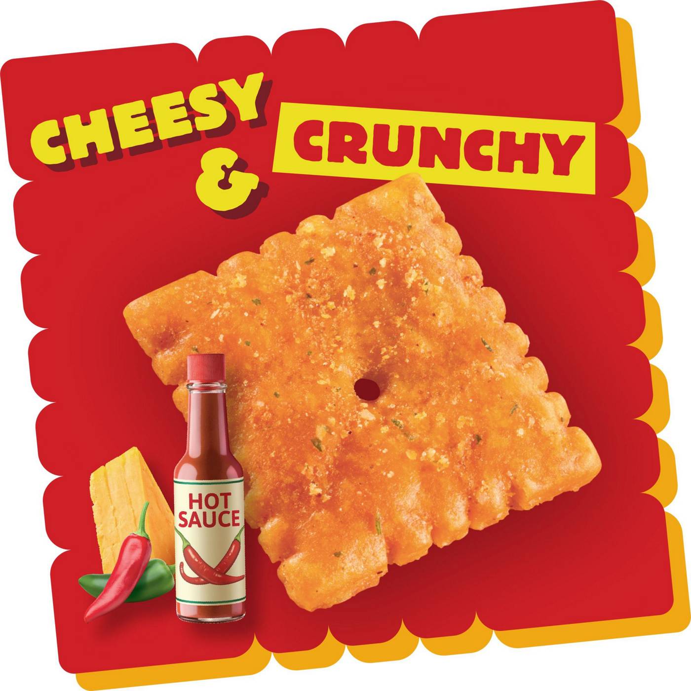 CheezIt Hot and Spicy Cheese Crackers Shop Crackers & breadsticks at HEB