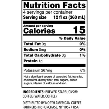 Starbucks Chilled Iced Coffee Beverage - Unsweetened Dark Roast Black
