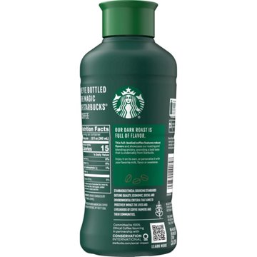Starbucks Chilled Iced Coffee Beverage - Unsweetened Dark Roast Black
