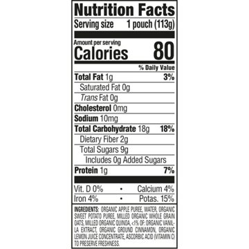 Happy Baby Clearly Crafted Stage 2 Apples Sweet Potatoes & Granola Baby Food Pouch
