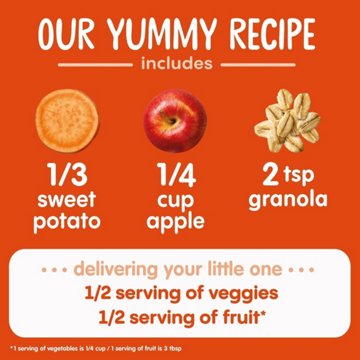 Happy Baby Clearly Crafted Stage 2 Apples Sweet Potatoes & Granola Baby Food Pouch