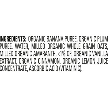 Happy Baby Clearly Crafted Stage 2 Bananas Plums & Granola Organic Baby Food Pouch