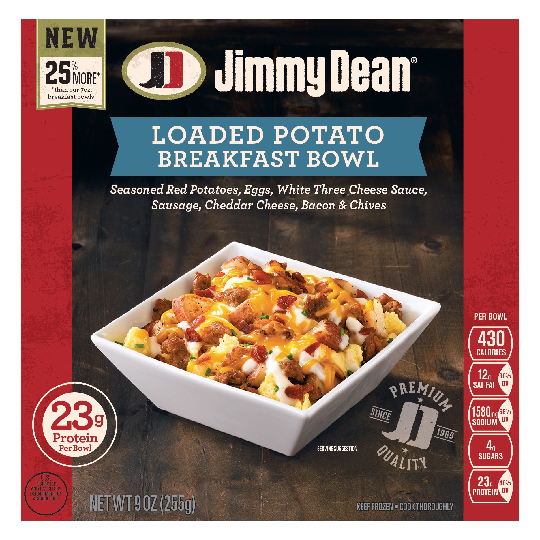 How many calories are in a jimmy dean breakfast bowl Jimmy Dean Loaded Potato Breakfast Bowl Shop Entrees Sides At H E B