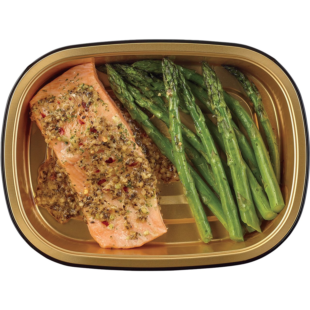 H-E-B Meal Simple Garlic Pesto Atlantic Salmon With Asparagus - Shop ...