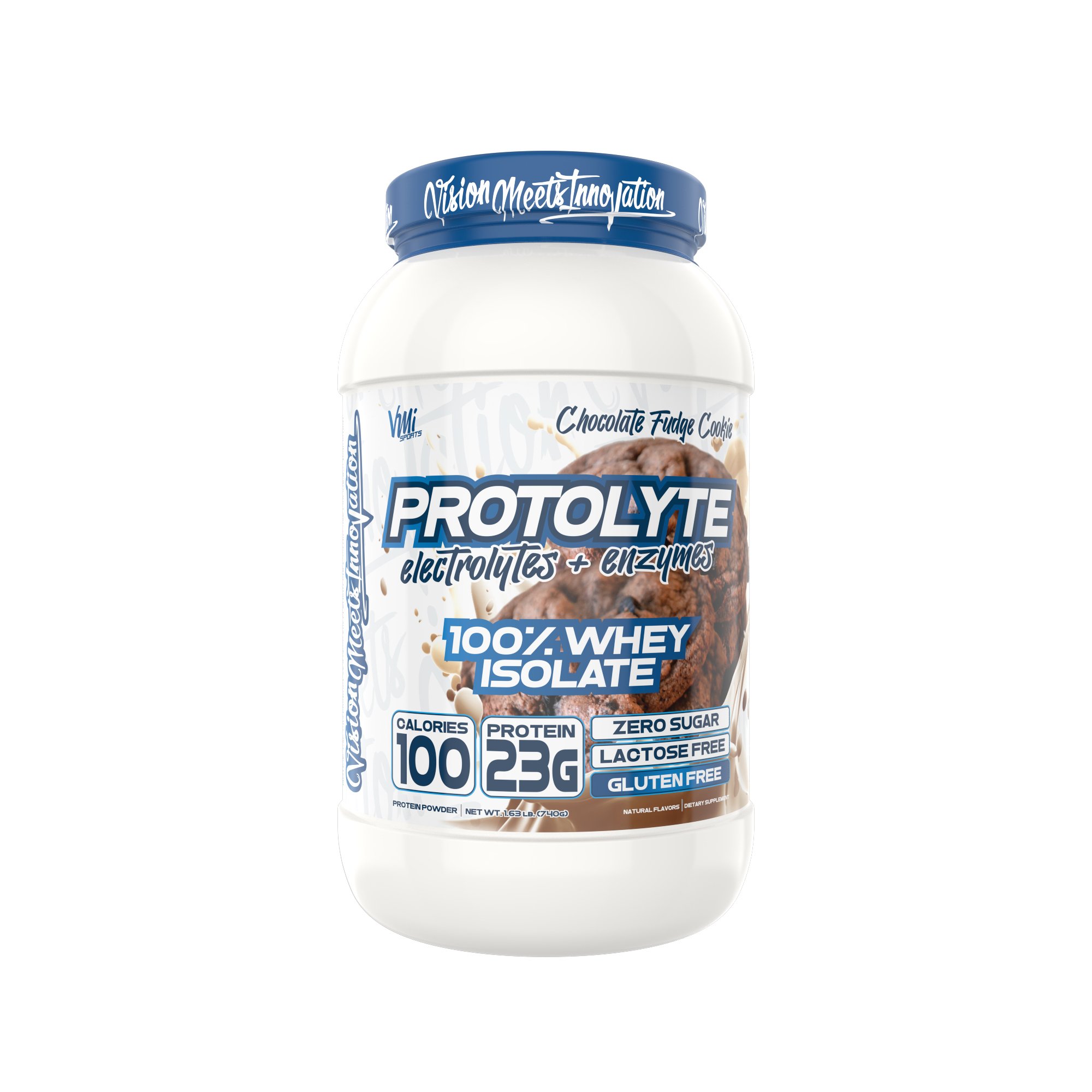 VMI Sports Protolyte 100% Whey Isolate Protein Powder - Chocolate Fudge Cookie, 1.63 lb