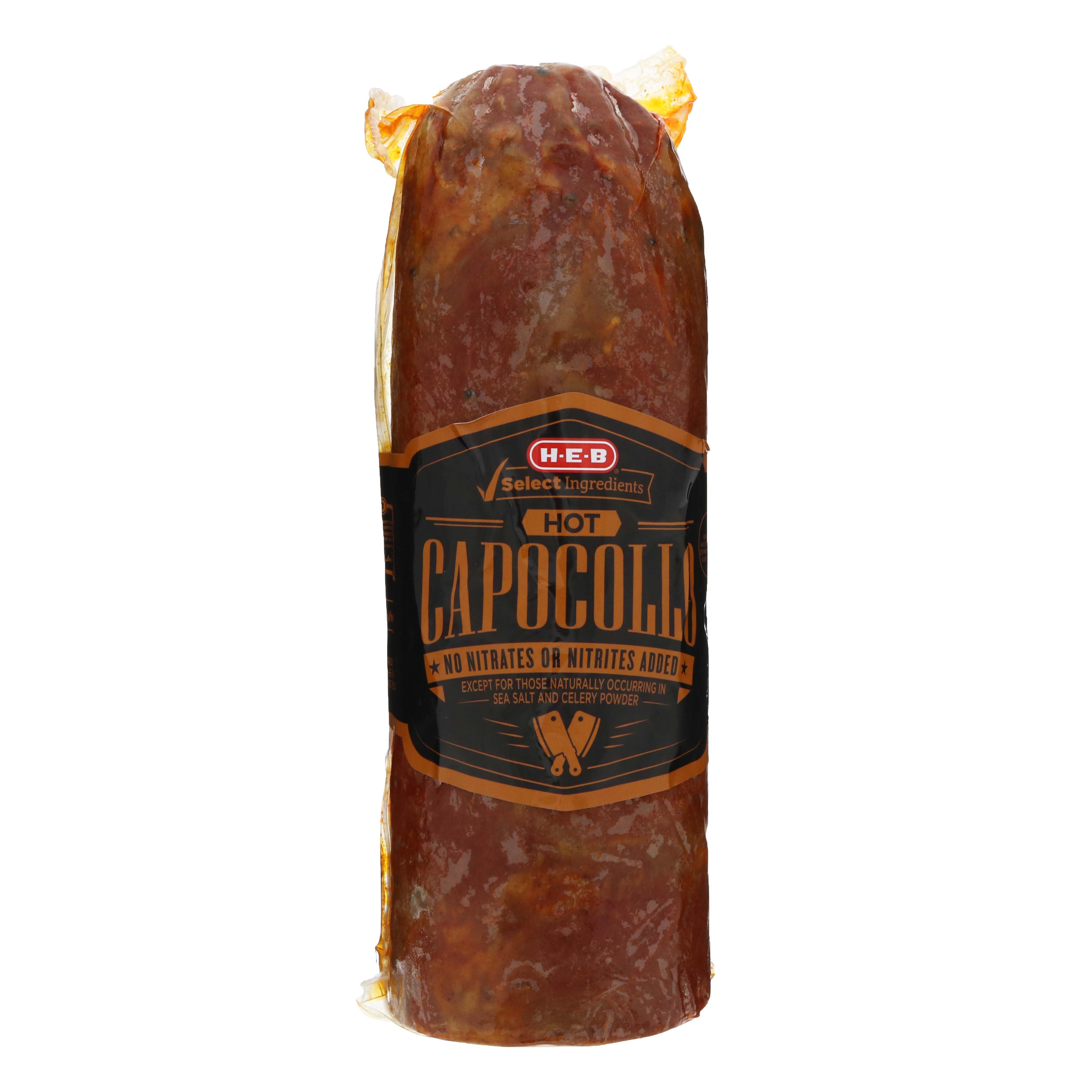 HEB Select Ingredients Hot Capocollo, Sliced Shop Meat at HEB