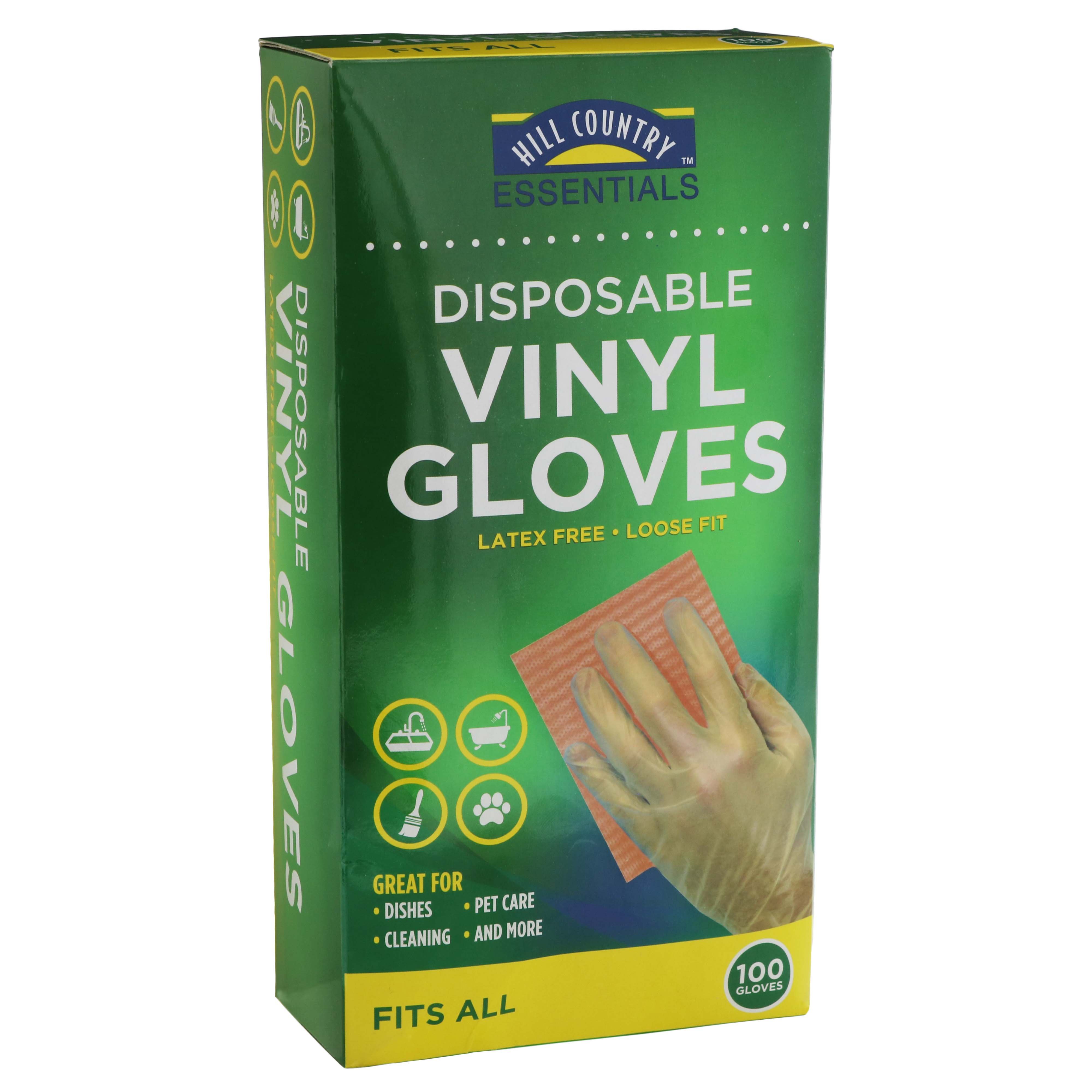 Hill Country Essentials Disposable Vinyl Gloves Shop Gloves at HEB
