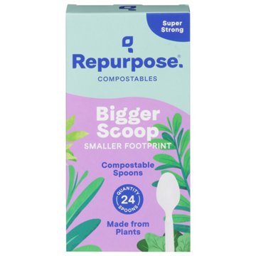 Repurpose Compostable Spoons - White, 24 ct
