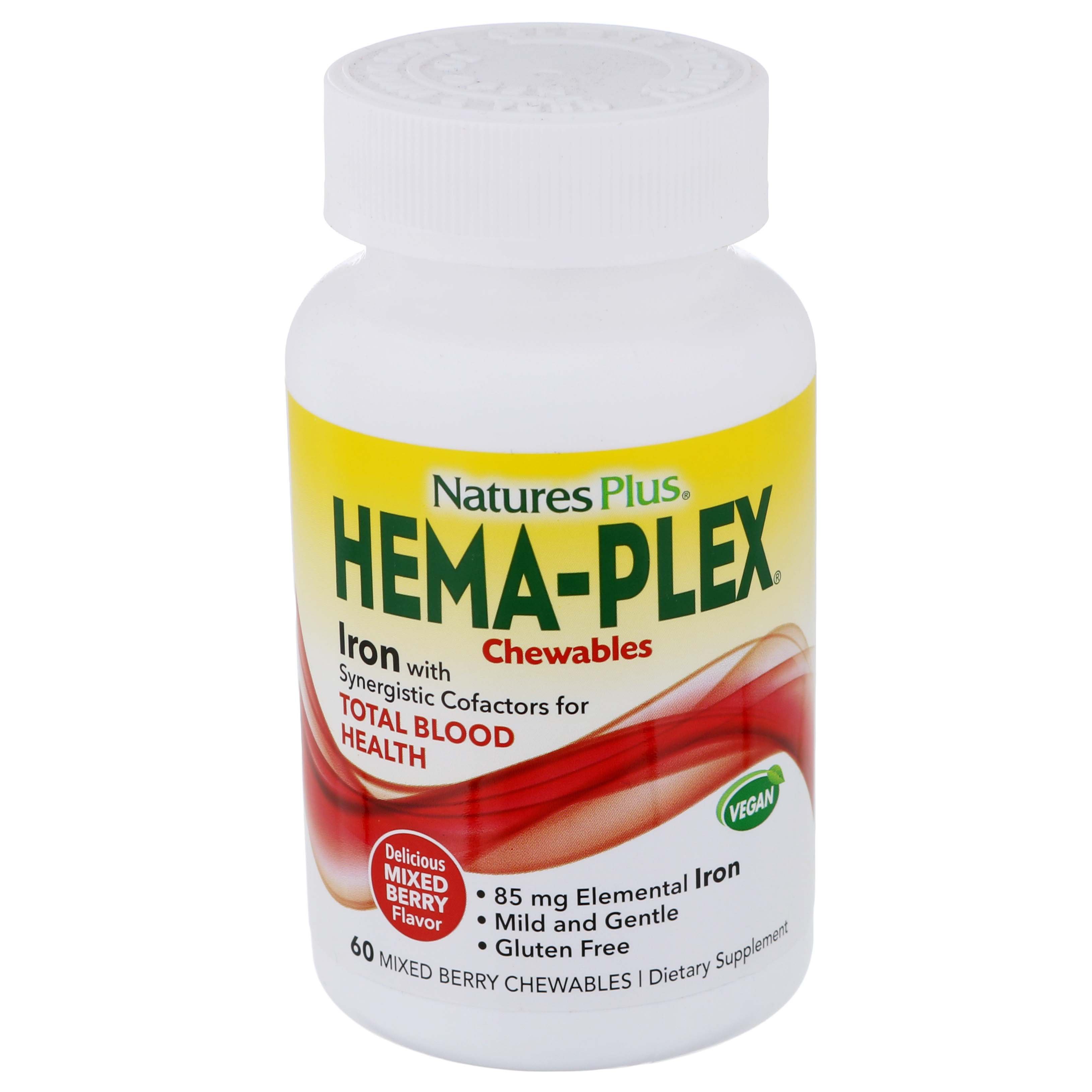 NaturesPlus HemaPlex Mixed Berry Chewables Shop Multivitamins at HEB