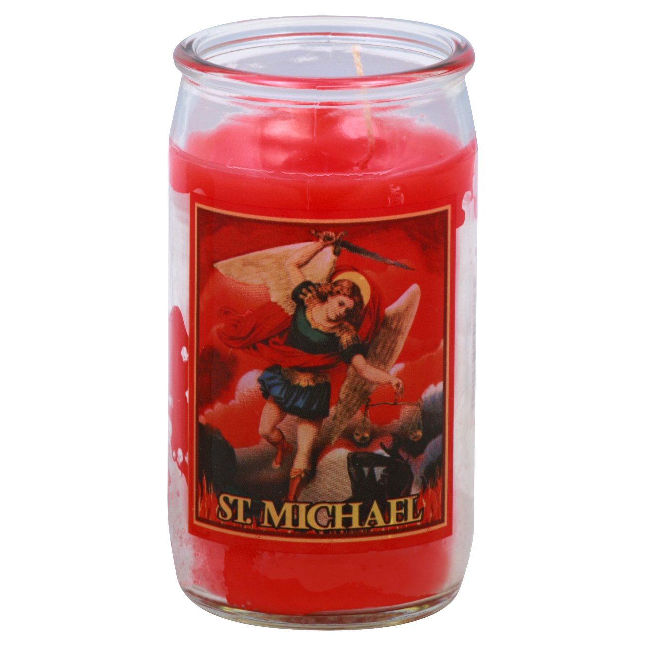 Reed Candle Saint Michael Religious Candle Red Wax Shop Air