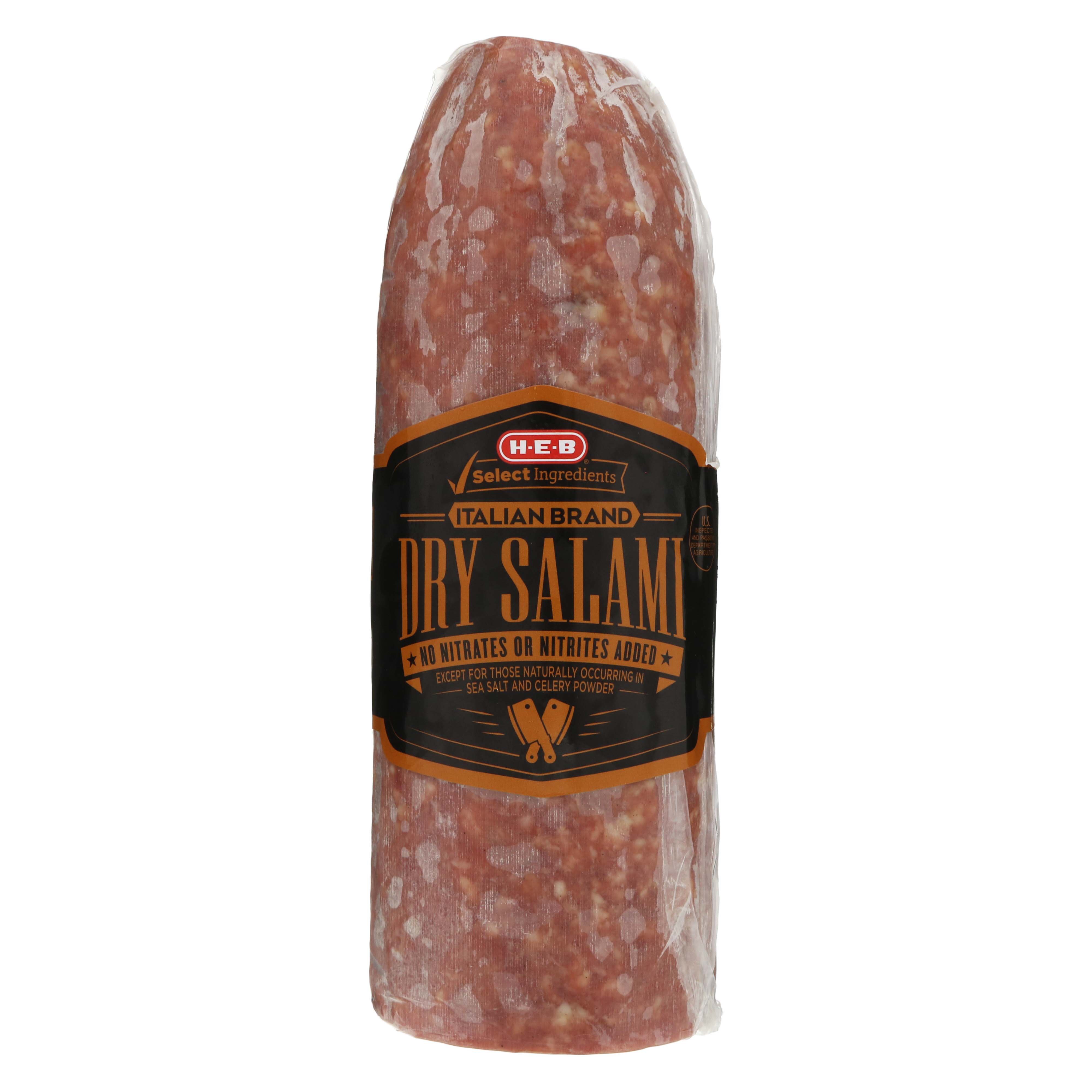 HEB Select Ingredients Italian Dry Salami, Sliced Shop Meat at HEB