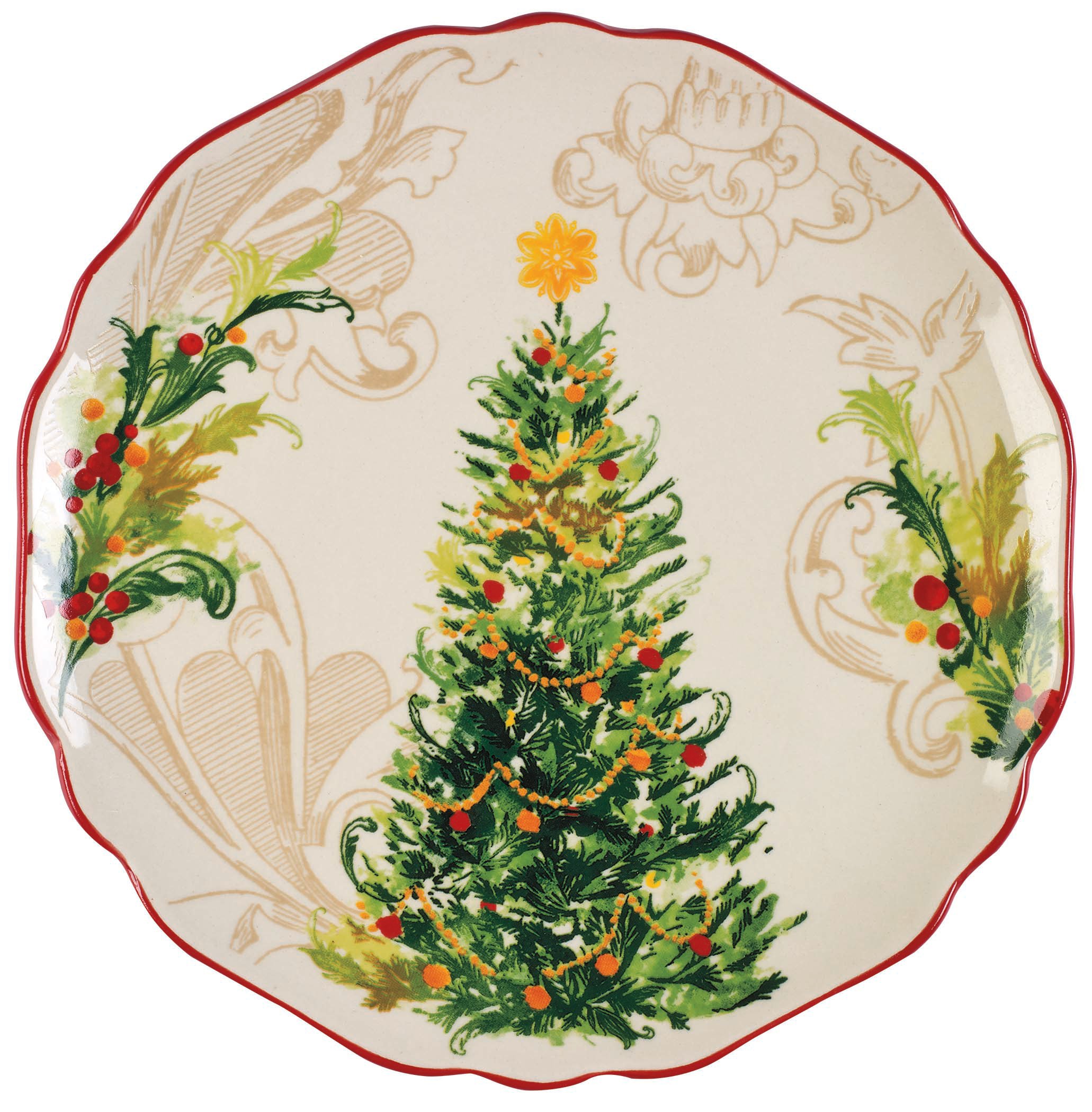 Haven & Key Christmas Tree Stoneware Salad Plate Shop Plates at HEB
