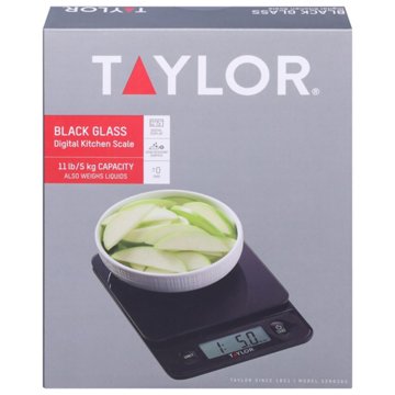Taylor Black Glass Digital Kitchen Scale