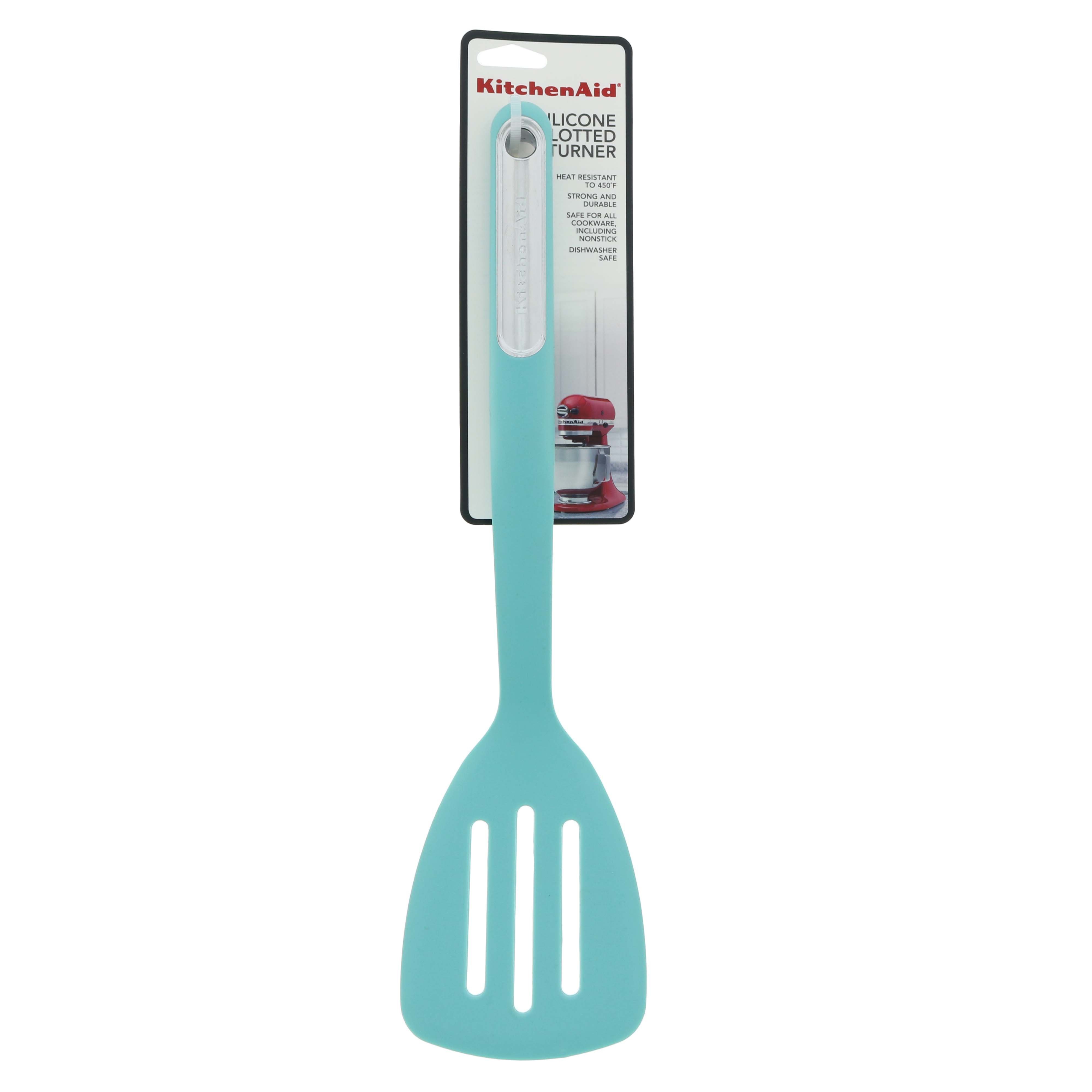 KitchenAid Silicone Slotted Spoon, Aqua Sky