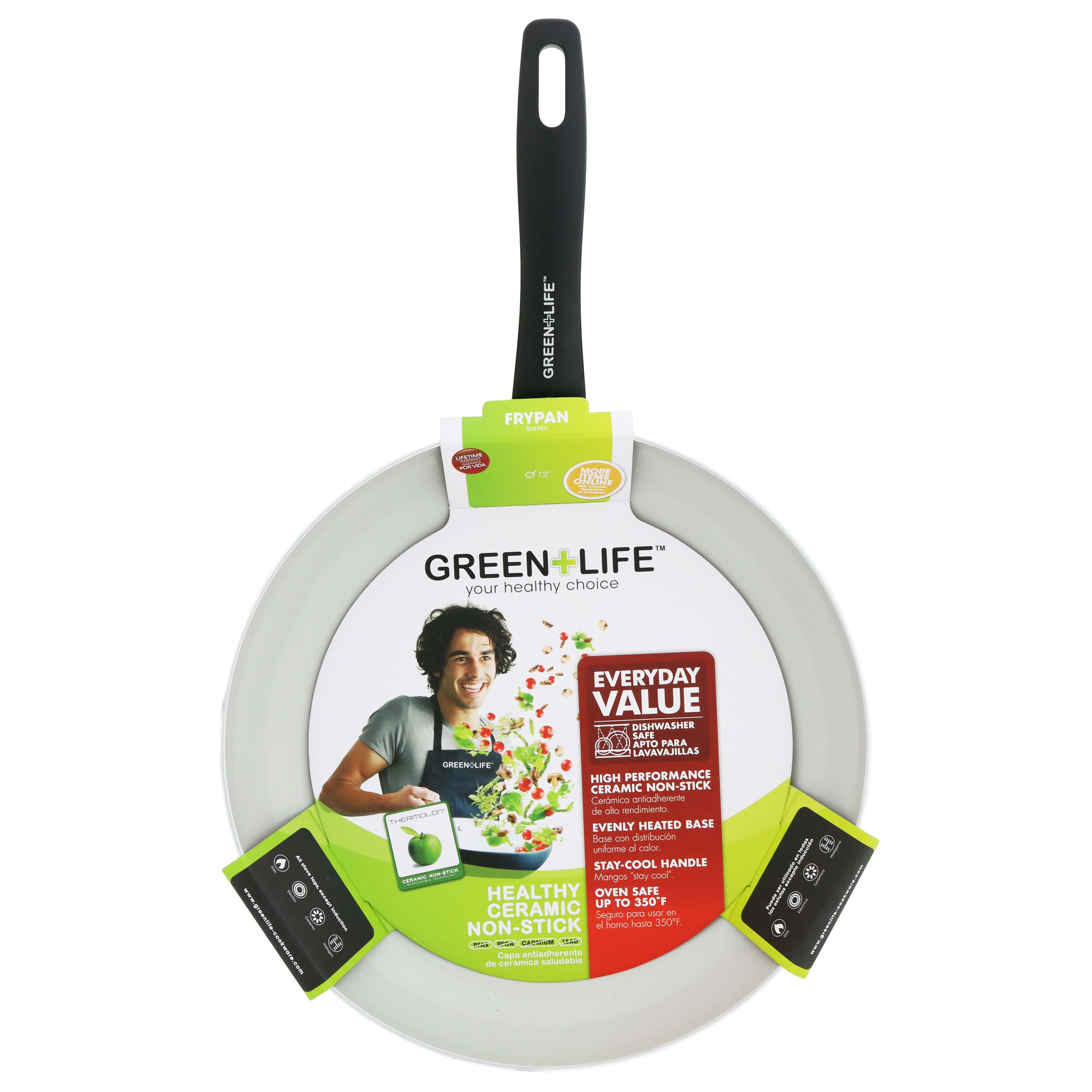 GreenLife Soft Grip 10 Inch Fry Pan, Black - Shop Frying Pans & Griddles at  H-E-B