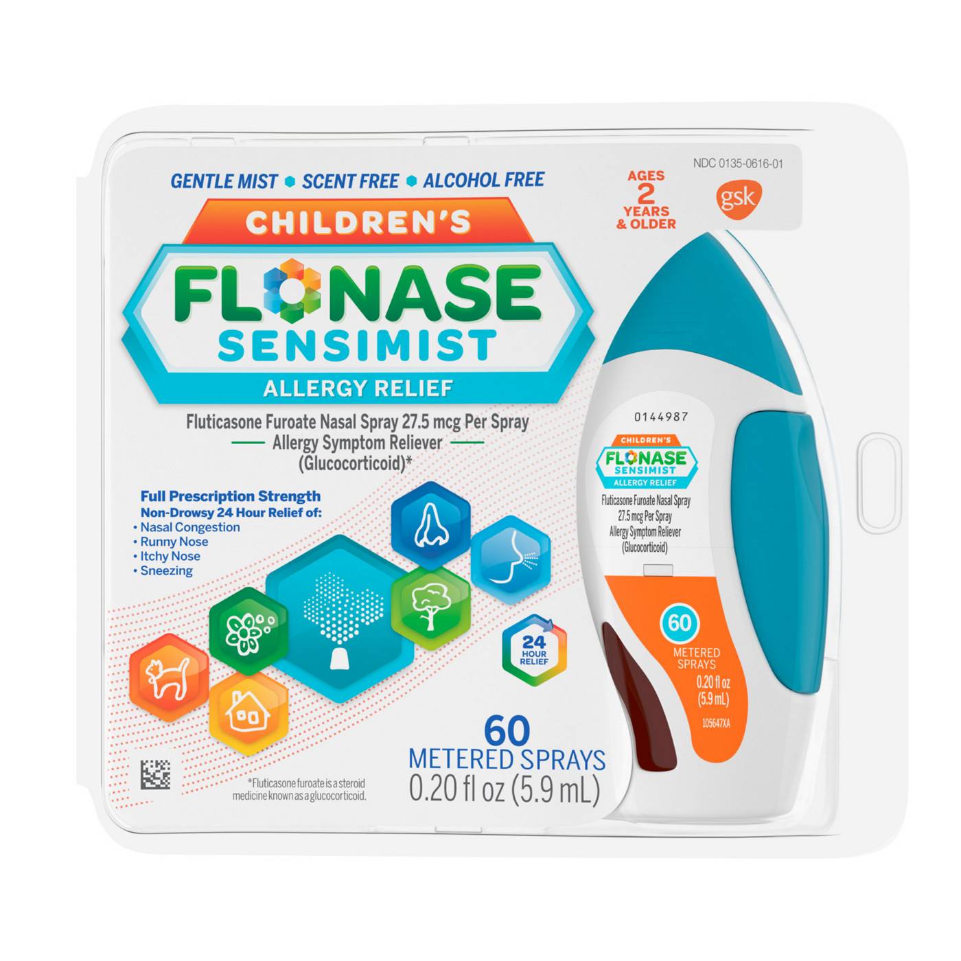 Flonase Children's Sensimist Allergy Relief Nasal Spray; image 1 of 8