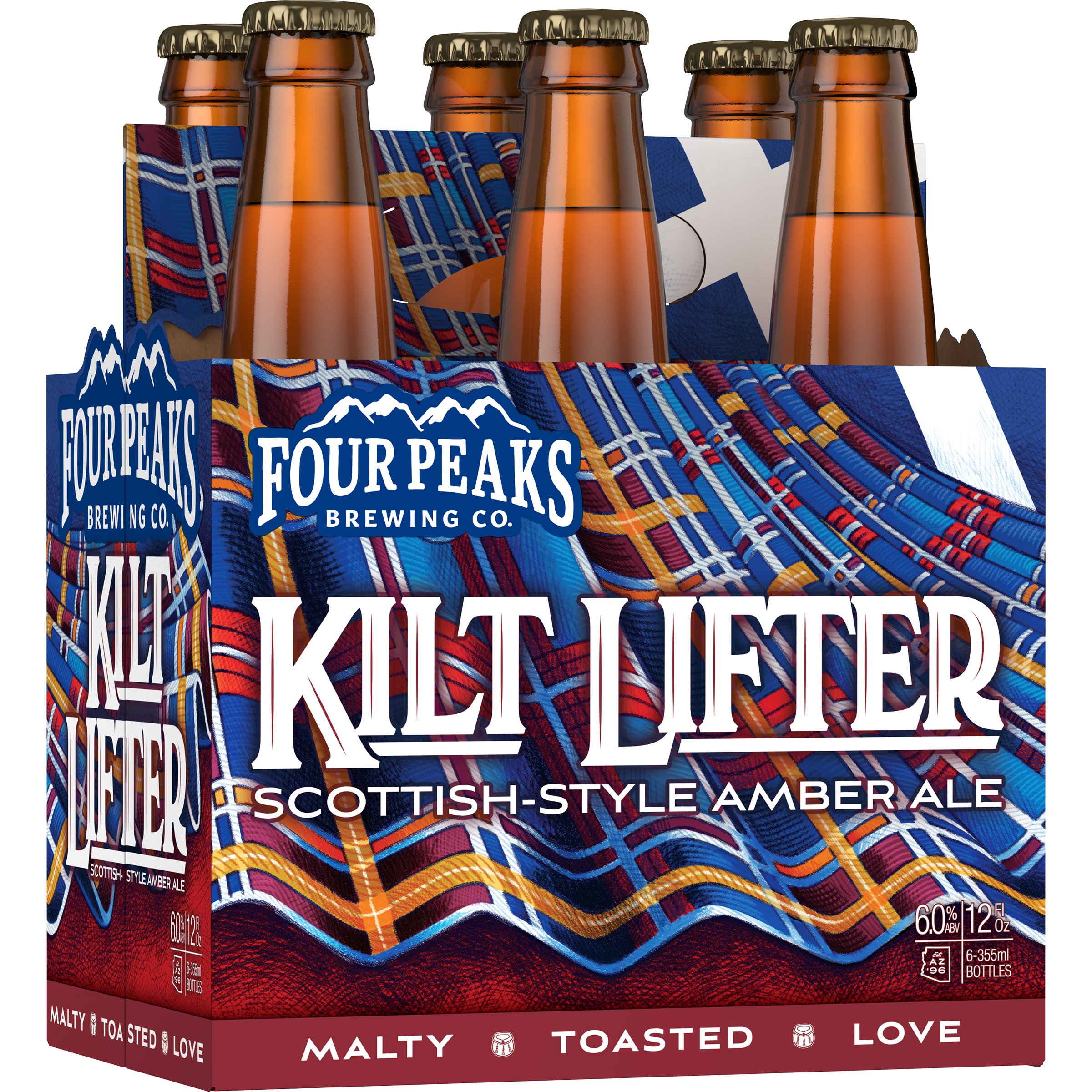 Four Peaks Kilt Lifter Scottish Style Amber Ale Beer 6 pk Bottles