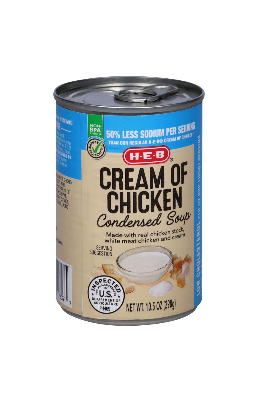 H-E-B Reduced Sodium Cream of Chicken Condensed Soup; image 5 of 8