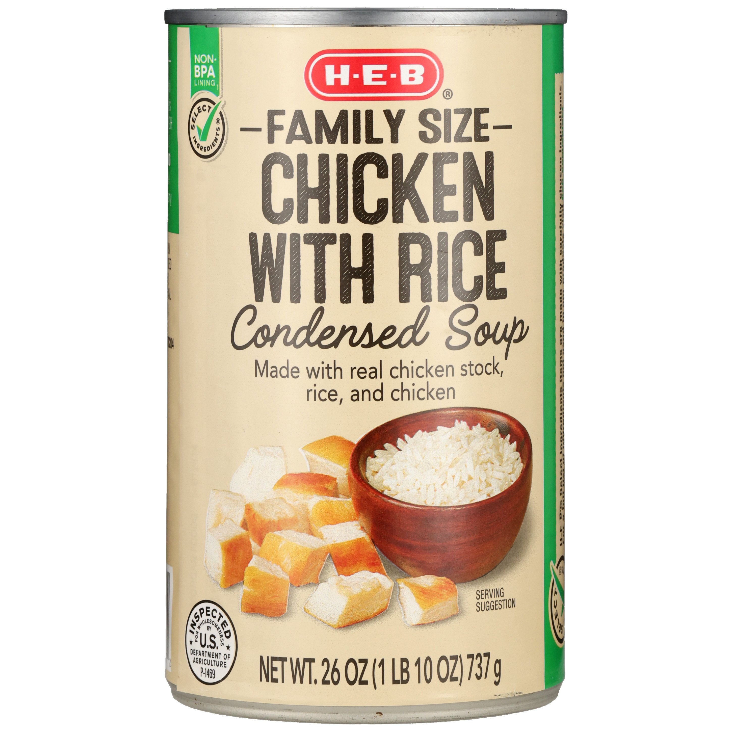 H-E-B Chicken & Rice Condensed Soup - Family Size - Shop Soups & chili ...