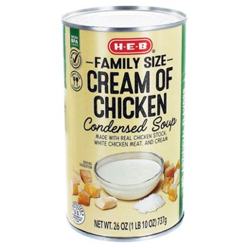 H-E-B Cream of Chicken Condensed Soup - Family Size