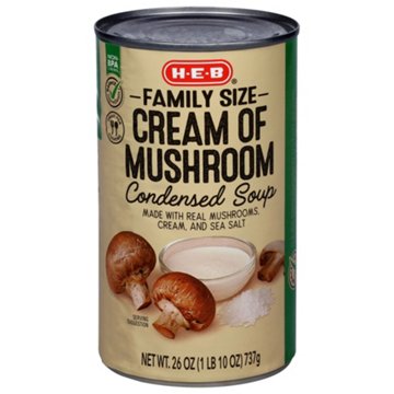 H-E-B Cream of Mushroom Condensed Soup - Family Size