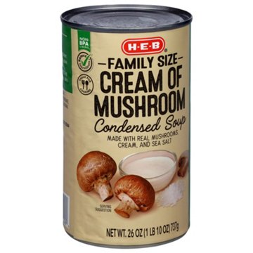 H-E-B Cream of Mushroom Condensed Soup - Family Size