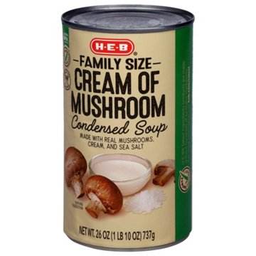 H-E-B Cream of Mushroom Condensed Soup - Family Size