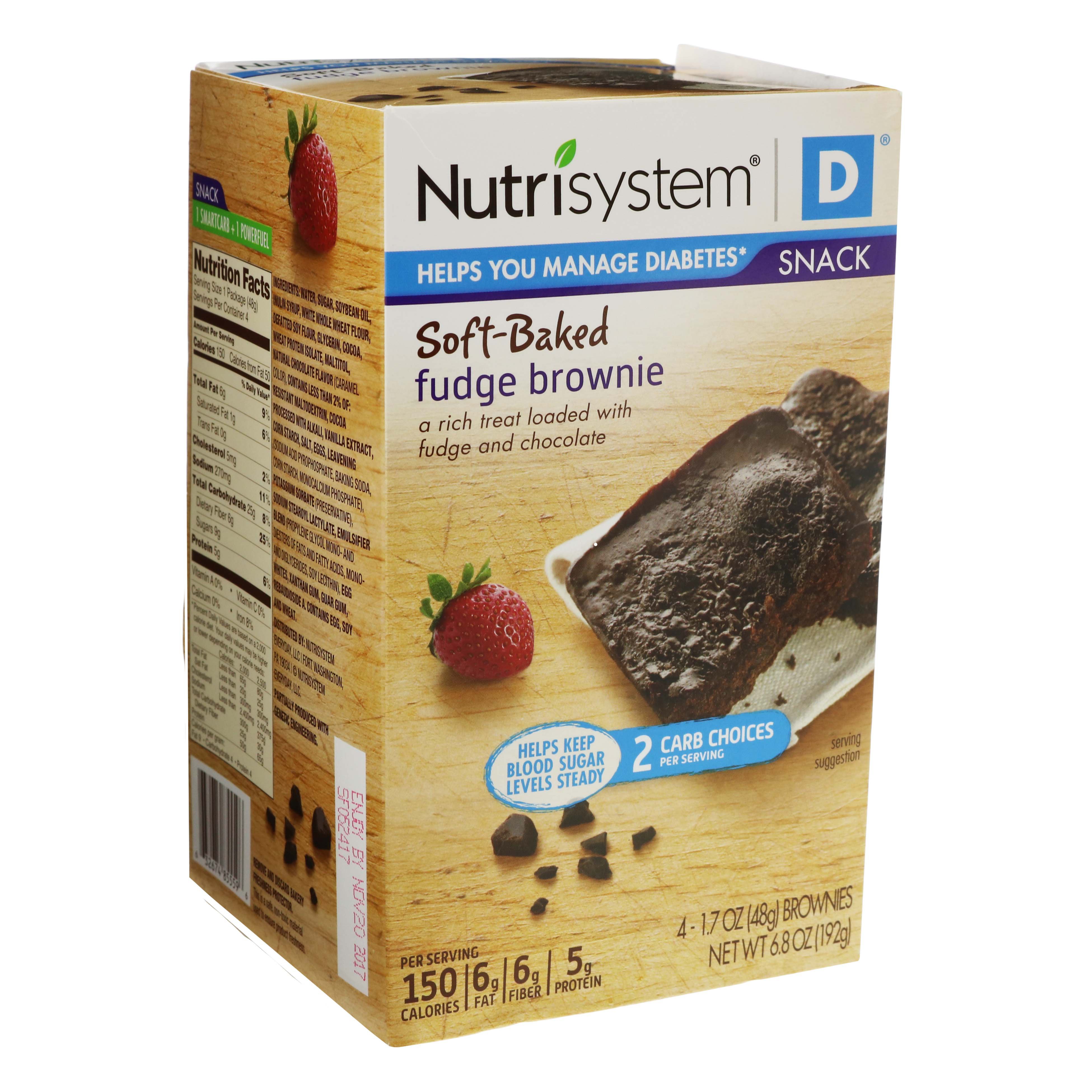 Nutrisystem Diabetic Snack Fudge Brownie - Shop Desserts & Pastries at ...