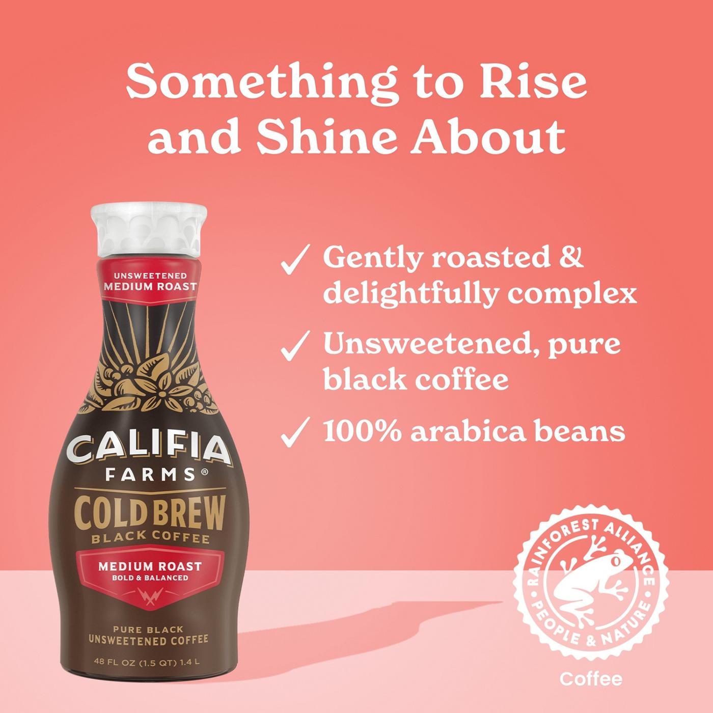 Califia Farms Unsweetened Medium Roast Pure Black Cold Brew Coffee; image 2 of 2