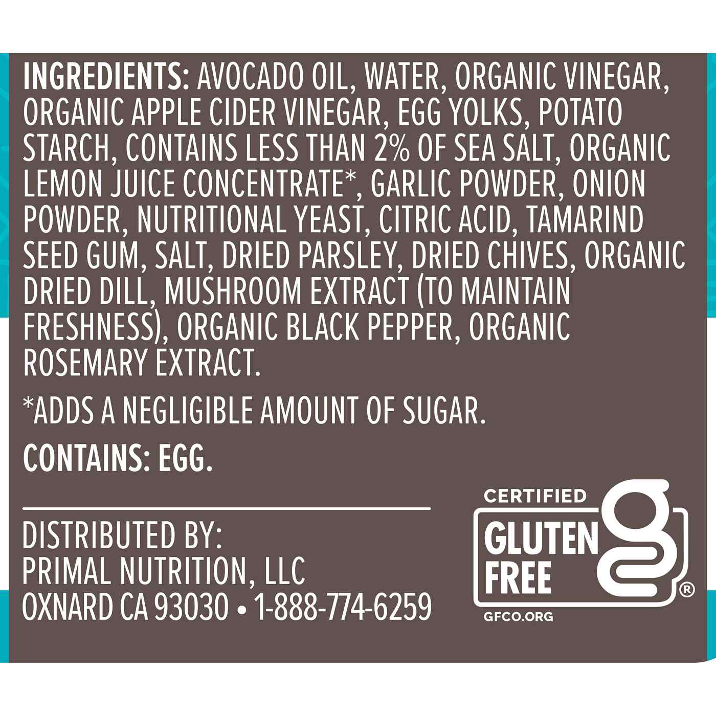 Primal Kitchen Ranch Dressing With Avocado Oil; image 2 of 9