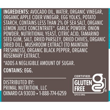 Primal Kitchen Ranch Dressing With Avocado Oil, 8 oz