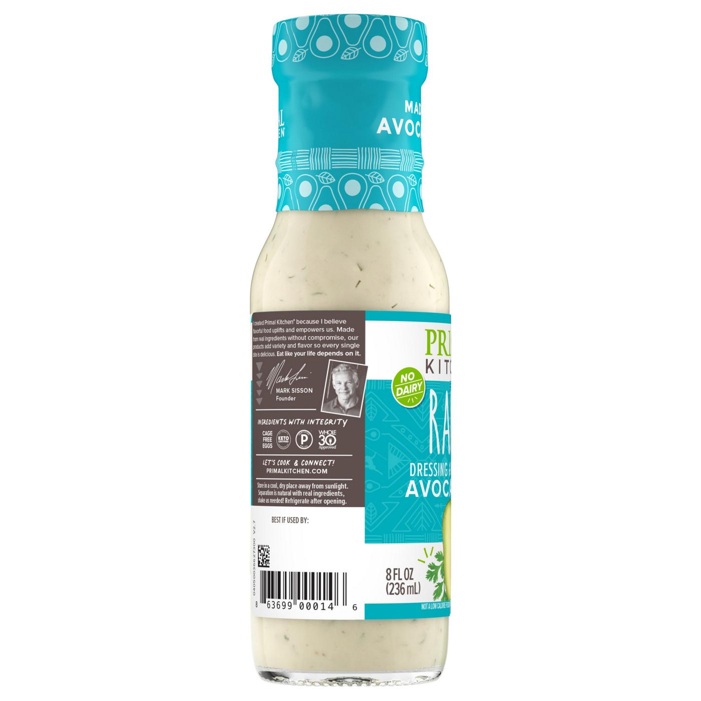 Primal Kitchen Ranch Dressing With Avocado Oil; image 8 of 9